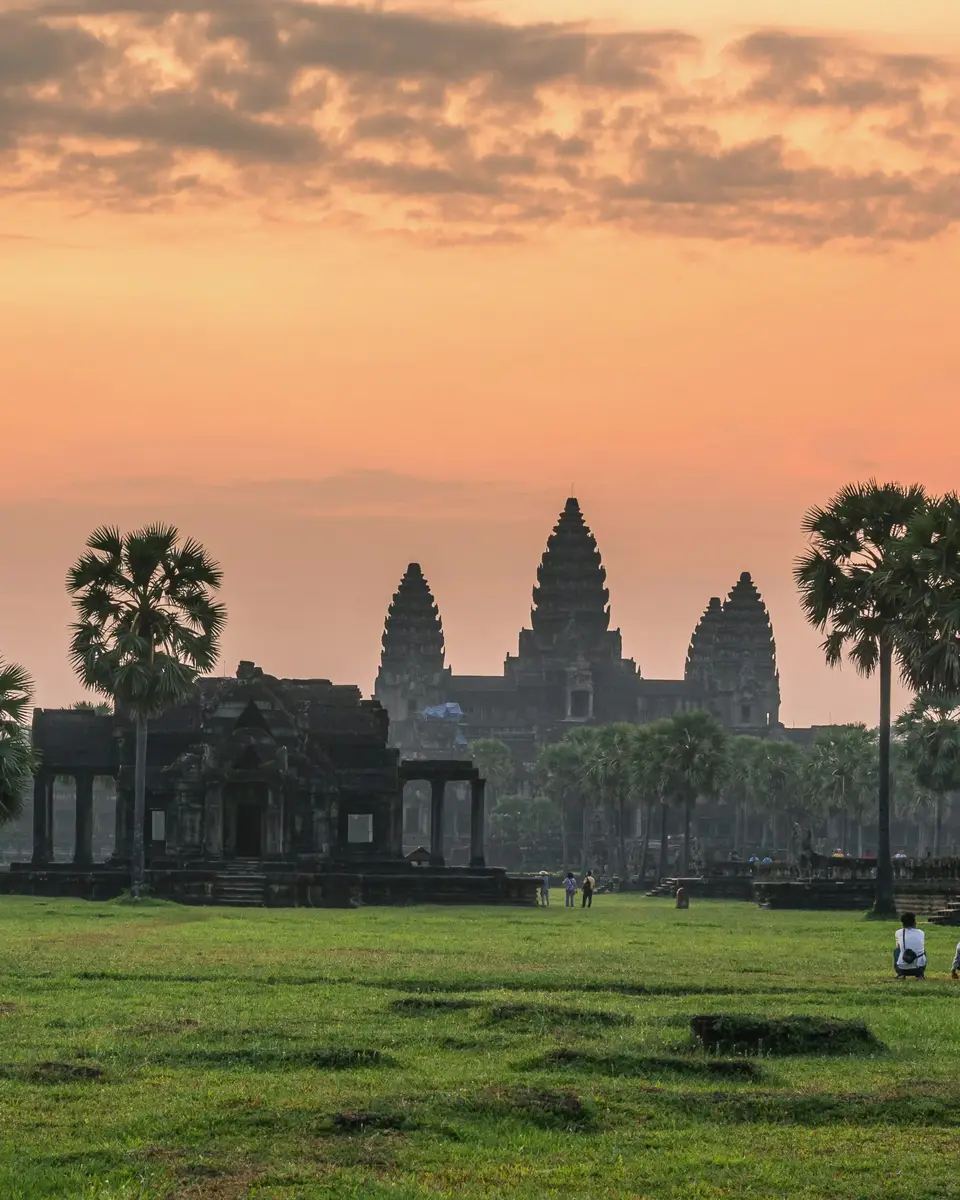 Architectural detail or building exterior in Cambodia.
