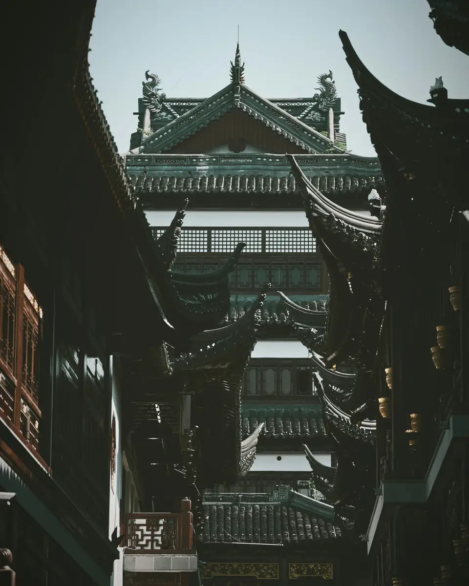 Photo of architectural detail in China.