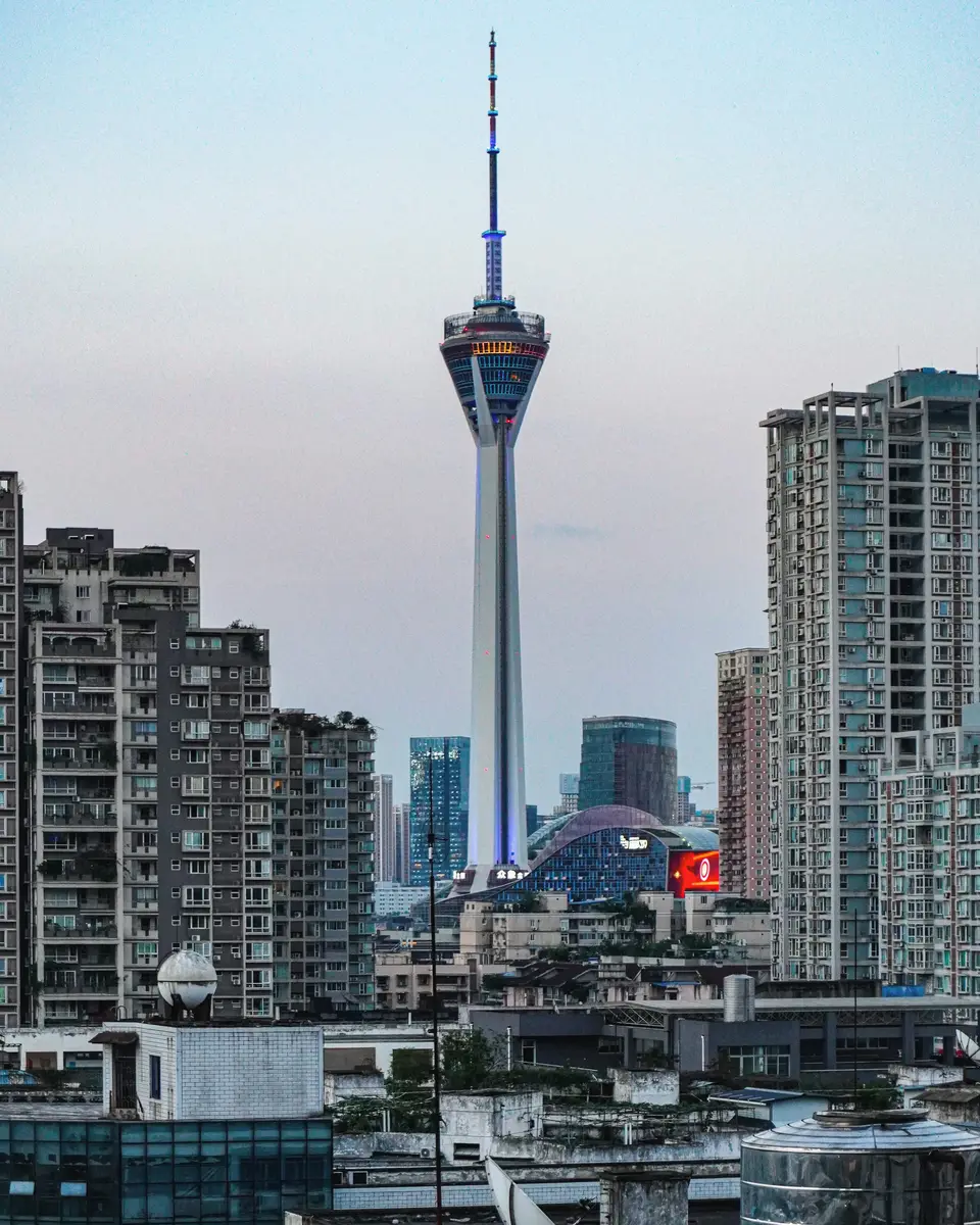 Photo of a city scene in China.