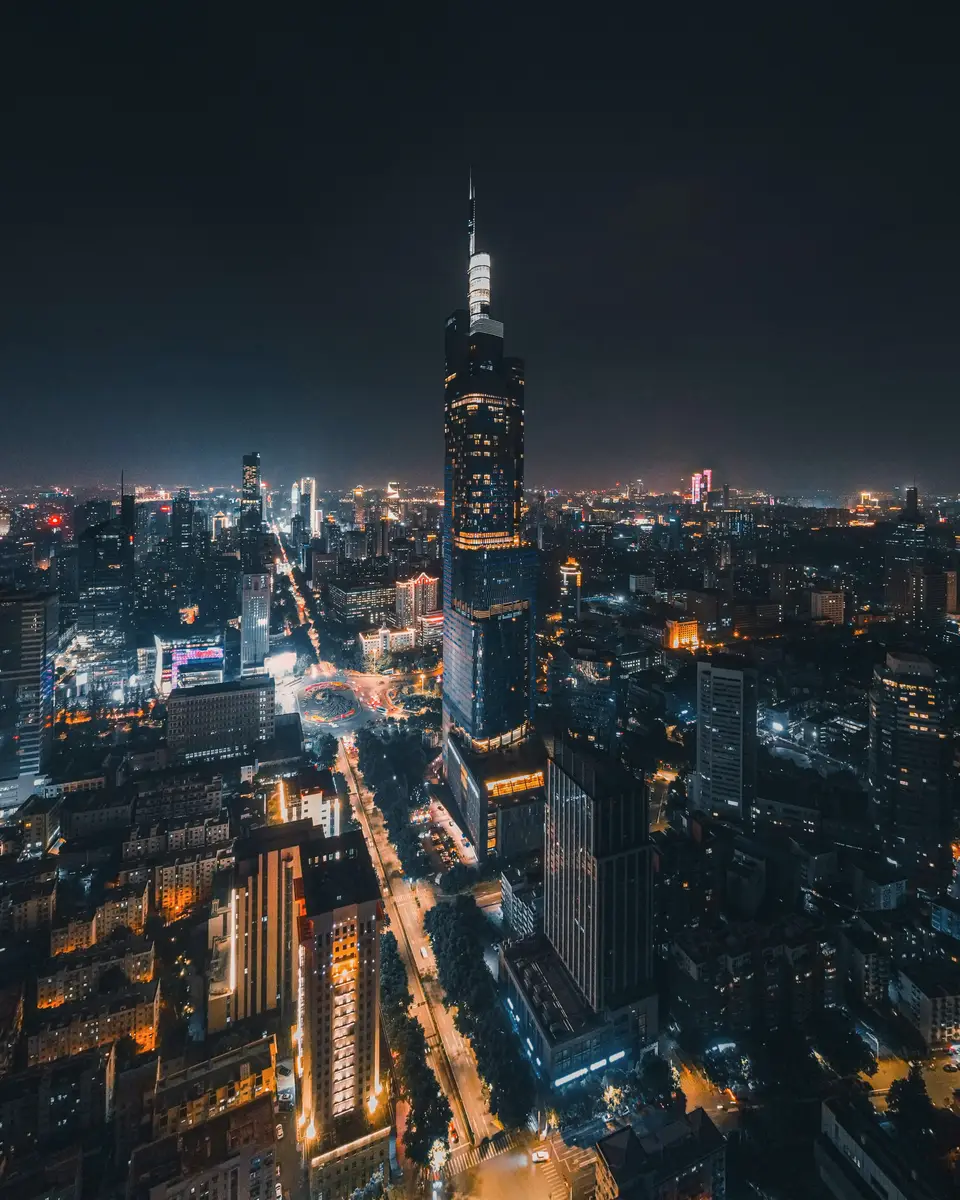 Urban city scene in China.