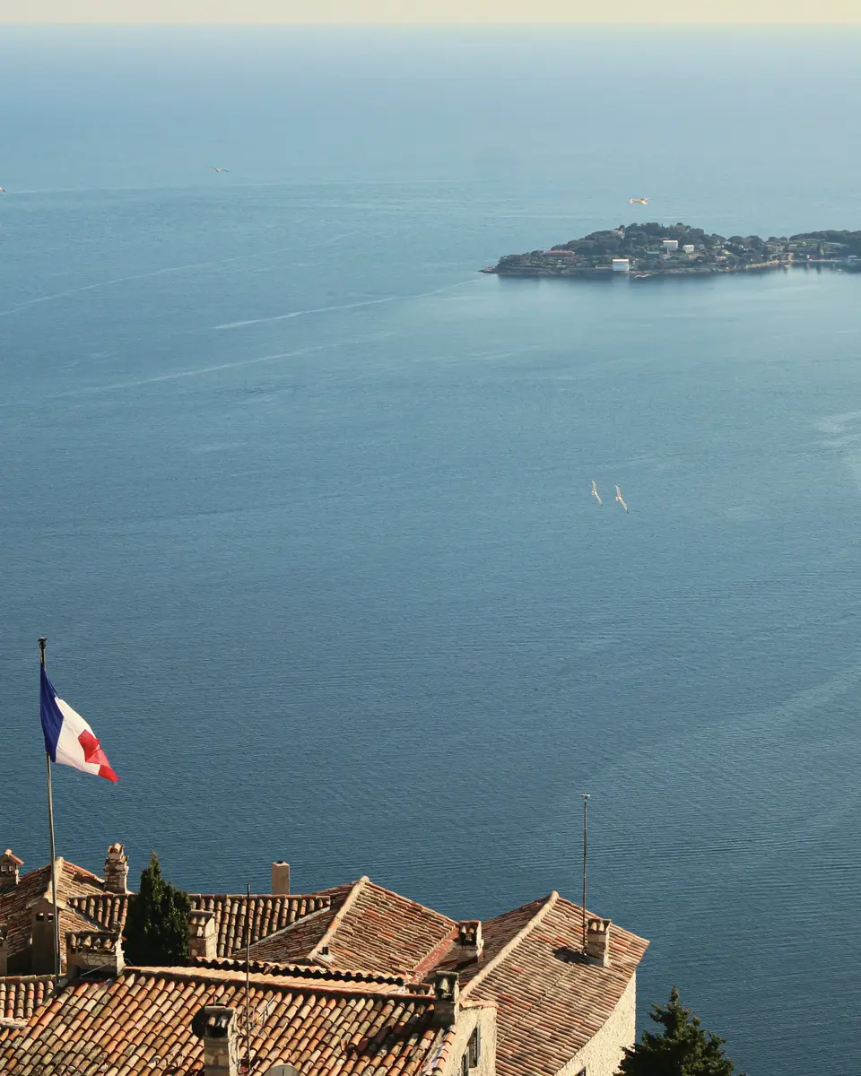 Coastal landscape with water and shoreline in France.