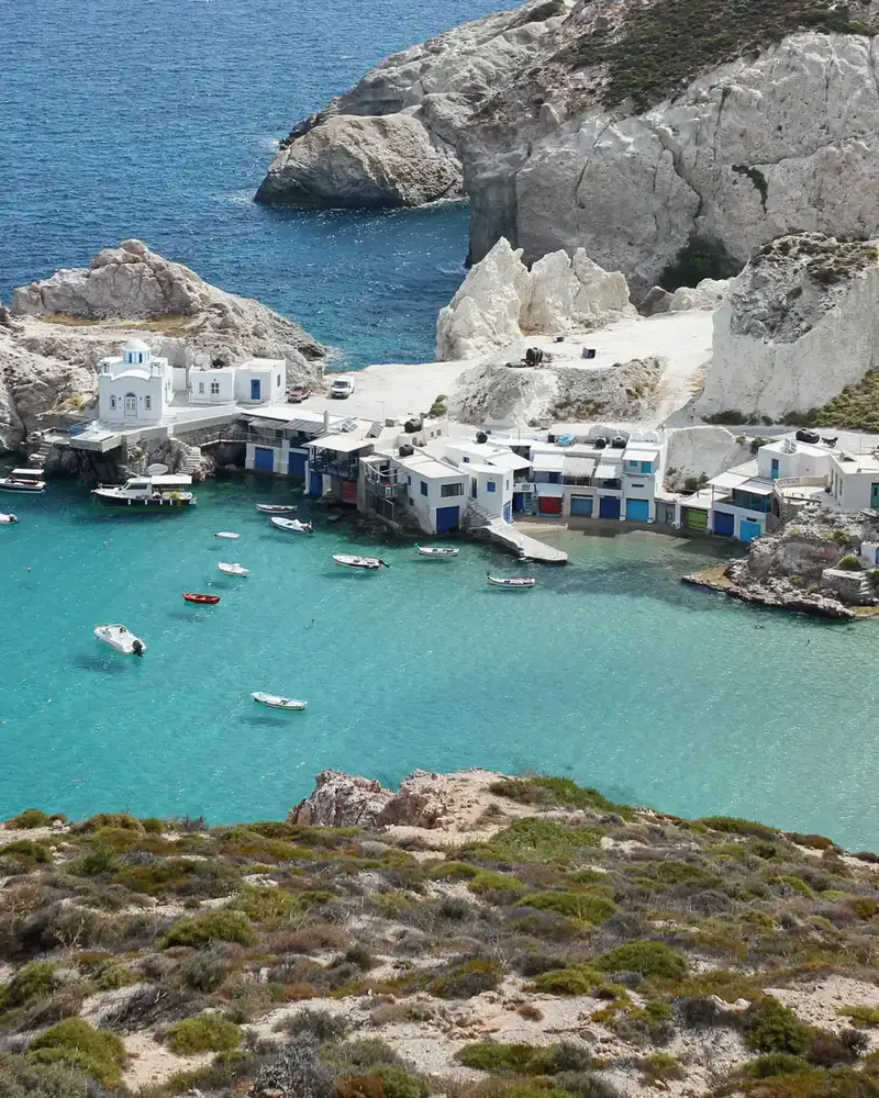 Open shoreline and coastal water in Greece.