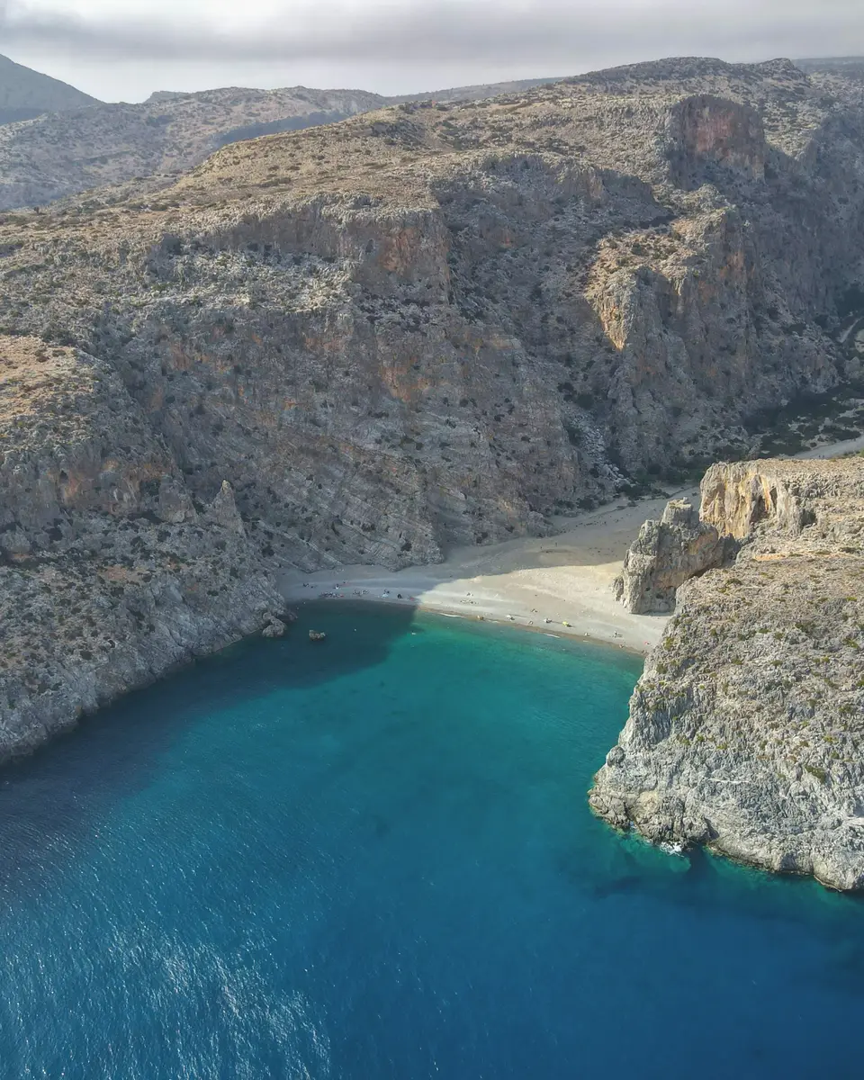 Coastal water and shoreline in Greece.