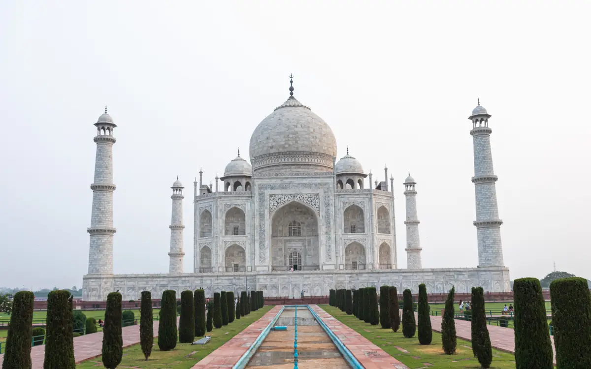 Taj Mahal front elevation.