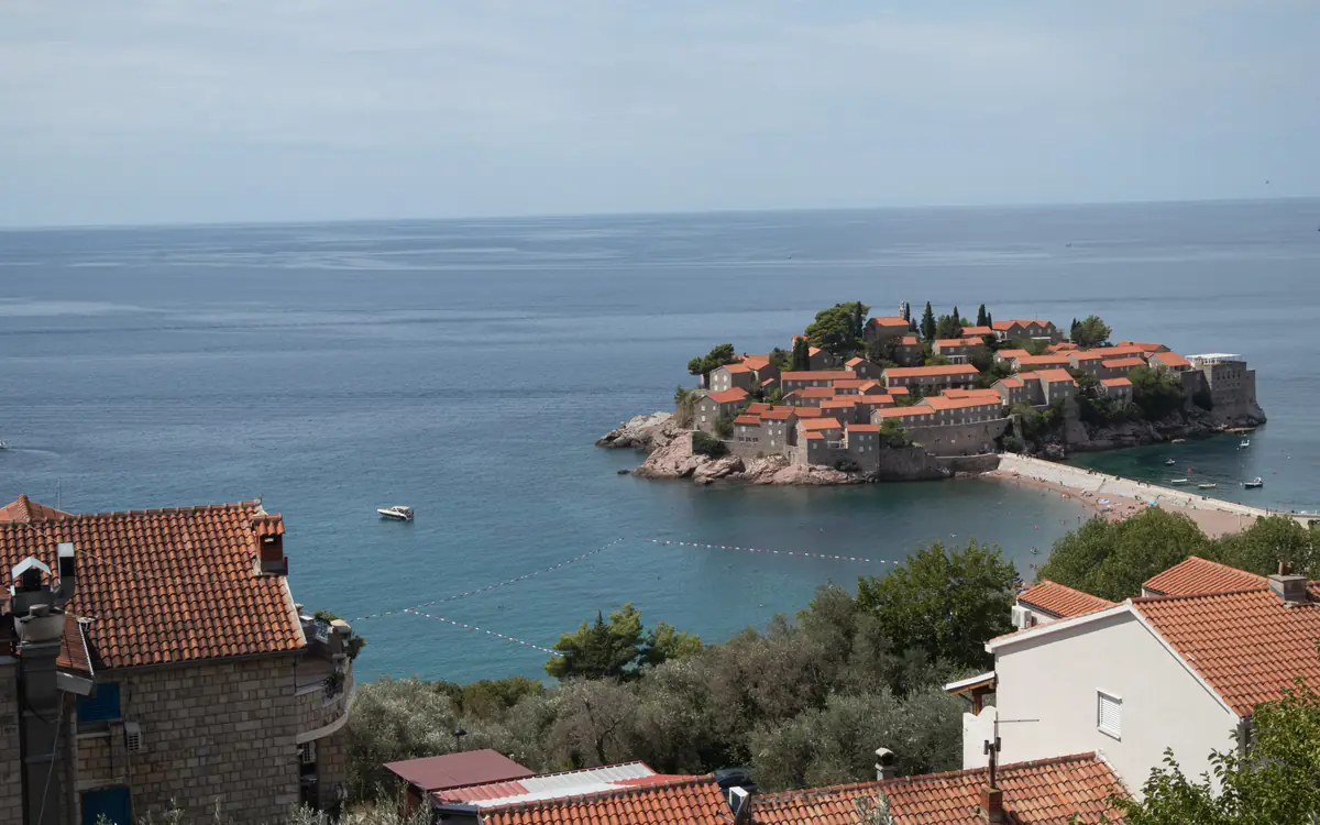 Sveti Stefan island village.
