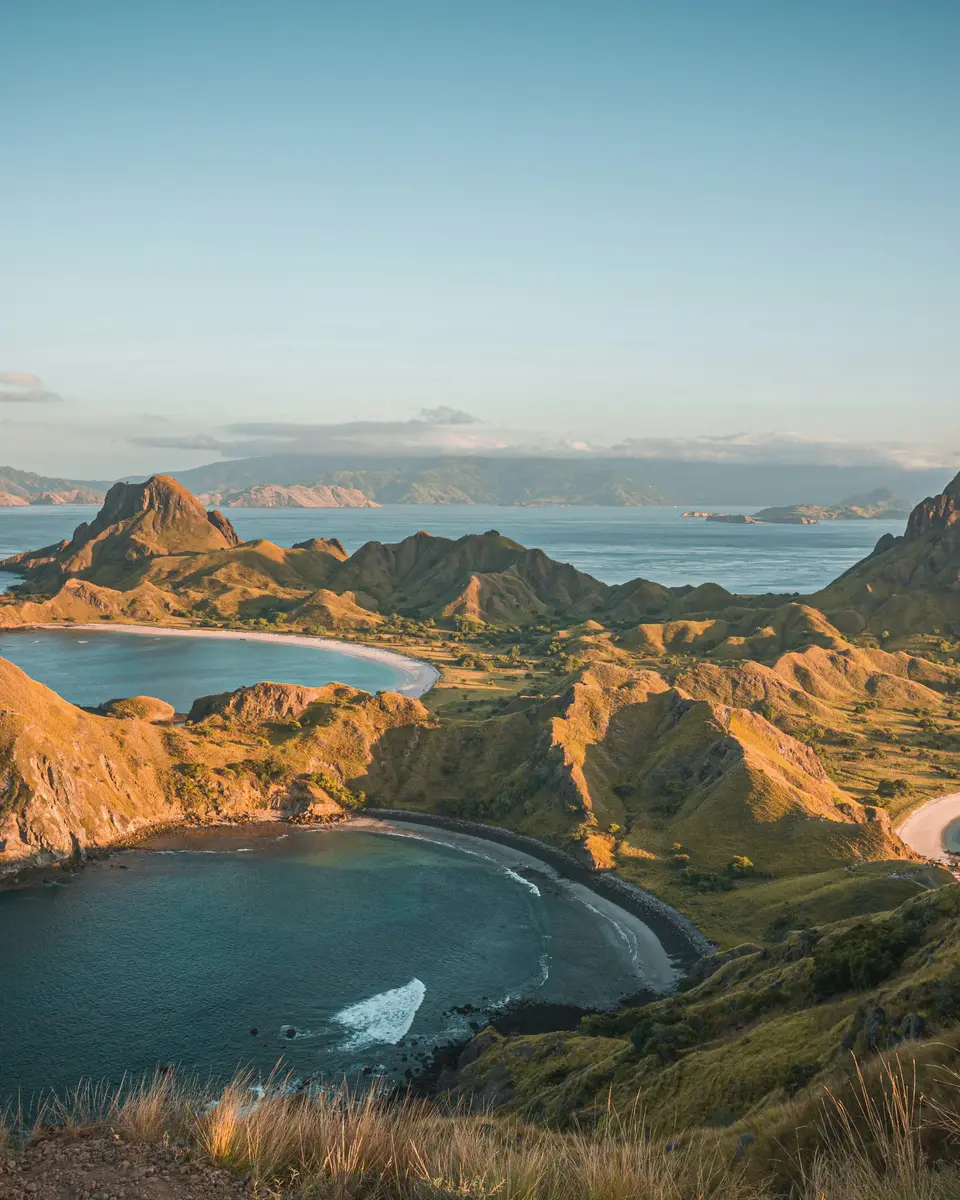 Photo of a coastal landscape in Indonesia.