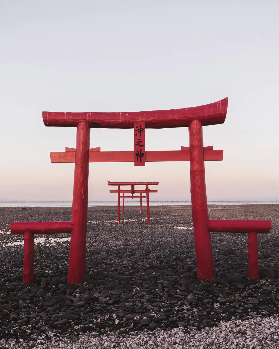 Photo of a beach and shoreline in Japan.