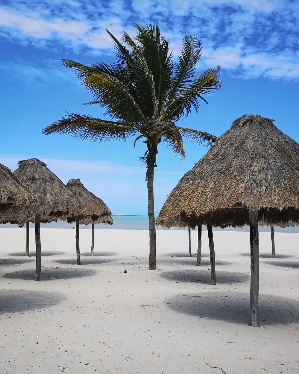 Photo of a beach and shoreline in Mexico.