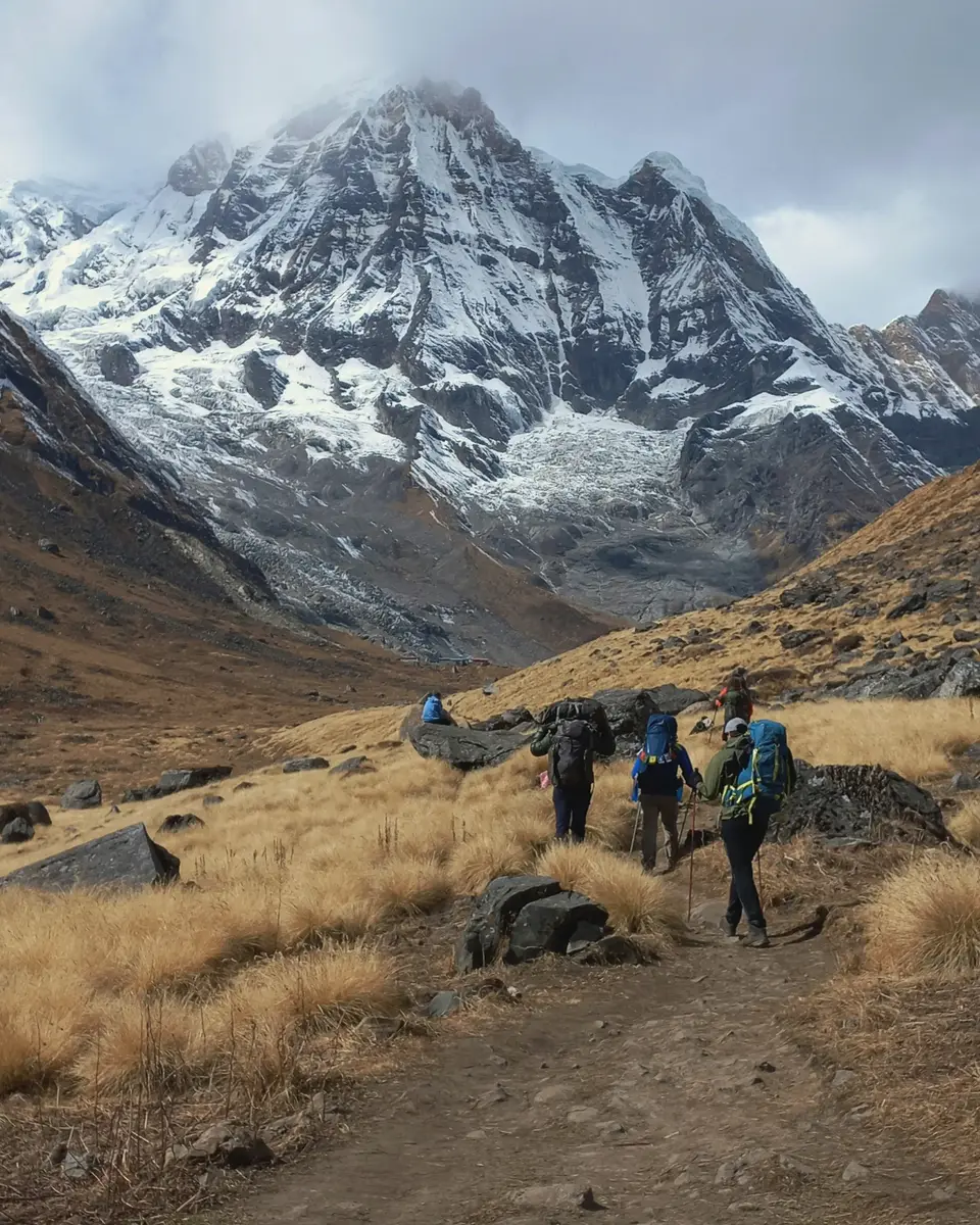 Photo of a mountain or valley landscape in Nepal.