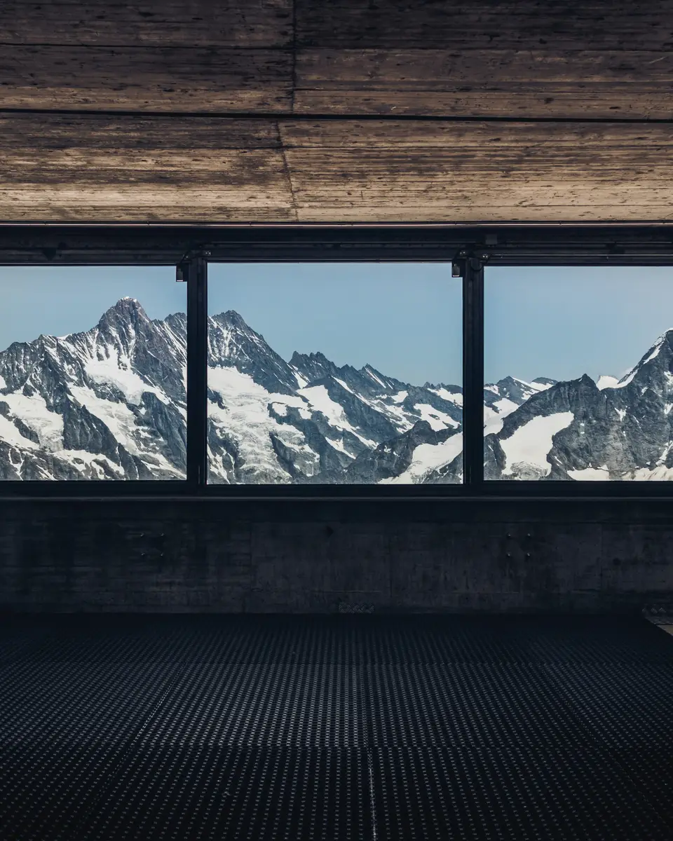 Photo of a mountain or valley landscape in Switzerland.