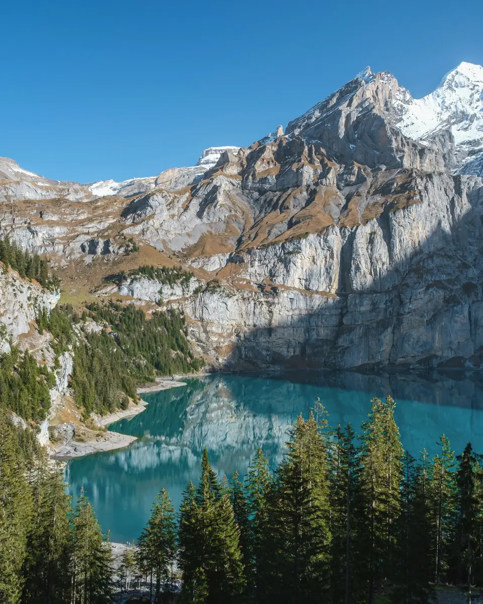 Photo of a mountain or valley landscape in Switzerland.