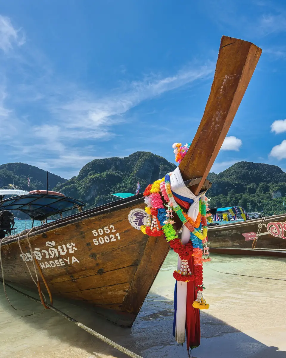 Photo of a beach and shoreline in Thailand.