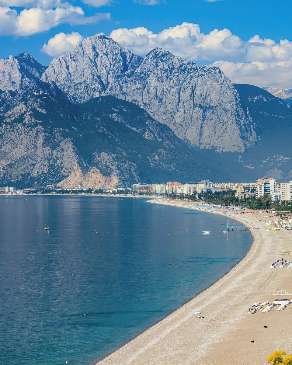 Photo of a beach and shoreline in Turkey.