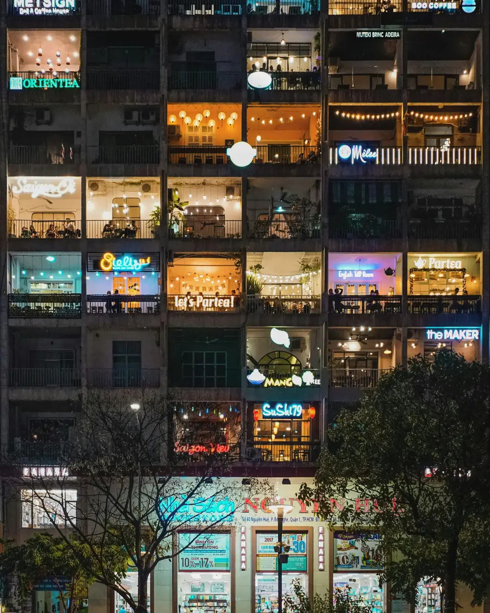 Urban city scene in Vietnam.